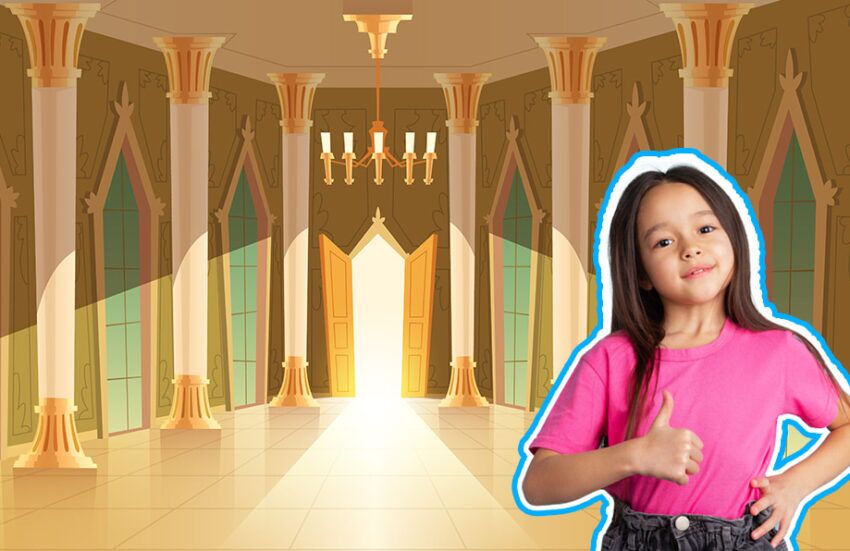 a young girl learning computing basics